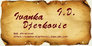 Ivanka Đerković vizit kartica
